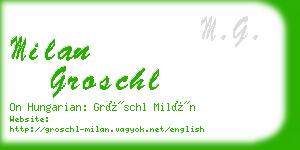 milan groschl business card